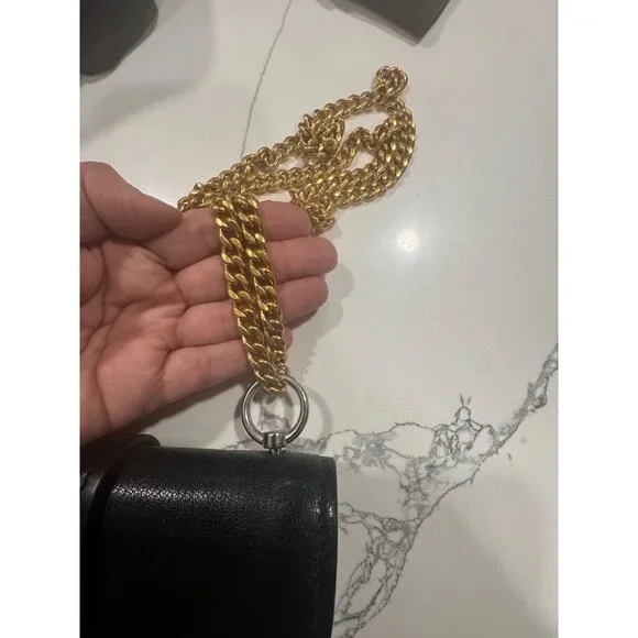 Chloé purse Aby Chain Leather Crossbody Bag With Gold Chain Strap & Buckle - Picture 8 of 14